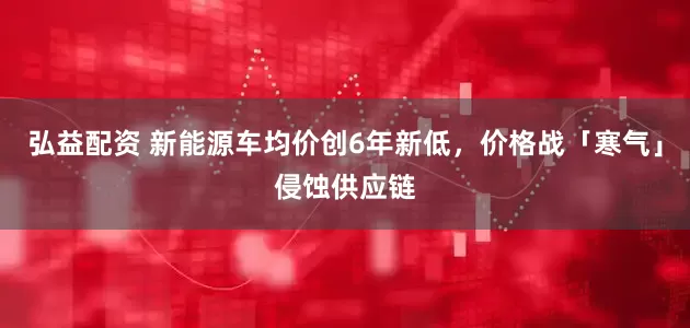 弘益配资 新能源车均价创6年新低，价格战「寒气」侵蚀供应链